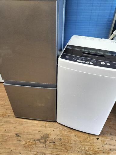 只今、商談中となっております。新生活家電お買い得セットNo⑨ アクア AQR-13H（S）2ドア冷蔵庫 126L 2018年製・アクア AQW-BK45G 全自動洗濯機 4.5K 2018年製 ２点セット！！