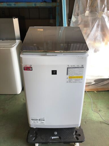 極美品 2022年7月購入 長期保証期限内【2022年製】 シャープ SHARP ES-PW11F-N [縦型洗濯乾燥機 洗濯11kg/乾燥6kg プラズマクラスター 除菌機能]