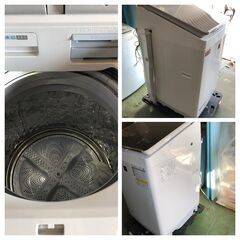 極美品 2022年7月購入 長期保証期限内【2022年製】 シャープ SHARP ES-PW11F-N [縦型洗濯乾燥機 洗濯11kg/乾燥6kg プラズマクラスター 除菌機能]