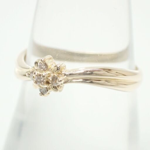 E559 ジュエリーマキ K18 ダイヤモンド 0.05ct 1.4g リング 指輪
