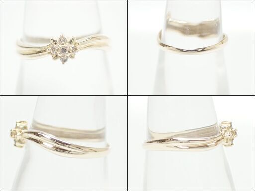 E559 ジュエリーマキ K18 ダイヤモンド 0.05ct 1.4g リング 指輪