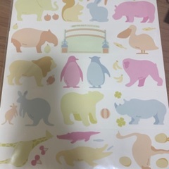 動物のシール　寄せ書きにも！