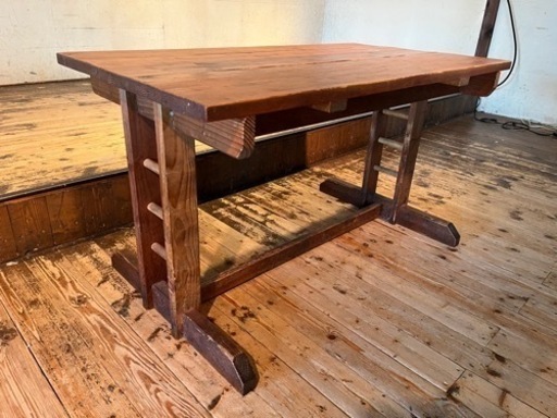 手作り木製テーブル(ナチュラル　中古)