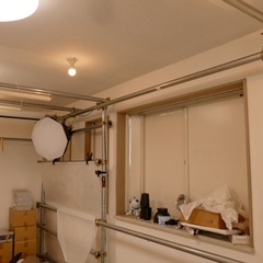 室内で使用していた単管パイプの画像