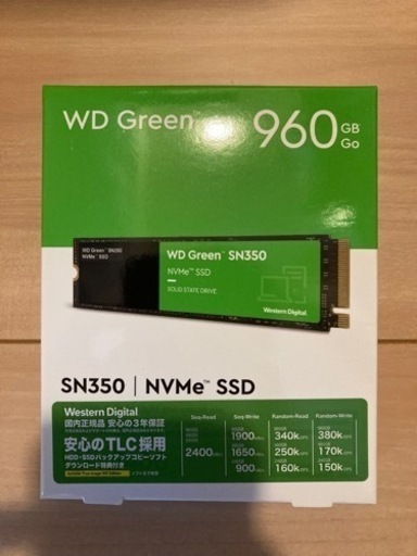 WESTERNDIGITAL ウエスタンデジタル 960GB WD Green SN350 NVMe WDS960G2G0C