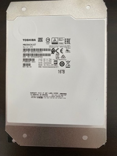 東芝　HDDドライブ　16TB