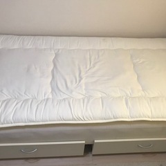 シングルベッド　収納ボックス付きの画像