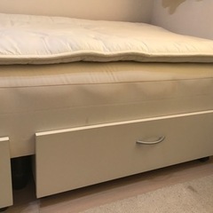 シングルベッド　収納ボックス付きの画像