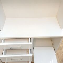 ニトリ NITORI キッチンボード レンジボード 食器棚 ホワイト 鏡面