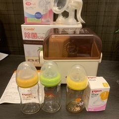 【お取り決まりました】除菌じょーず　哺乳瓶、搾乳器セットの画像