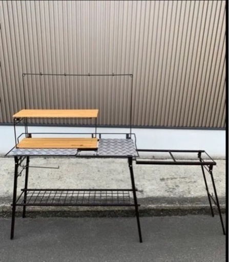 ネイチャートーンズ　キッチンカウンター　本体＋ハンガー＋テーブル＋拡張テーブル