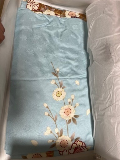 《自宅引き取り希望》振り袖　箱有【振り袖、袋帯、長襦袢、バック、フェザーショールセット】