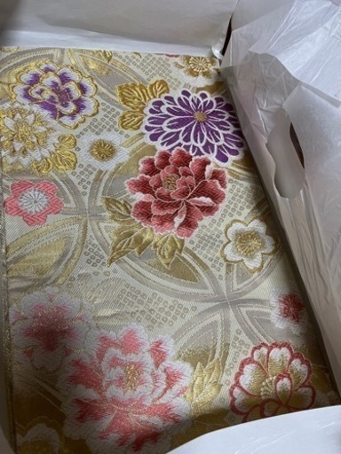 《自宅引き取り希望》振り袖　箱有【振り袖、袋帯、長襦袢、バック、フェザーショールセット】