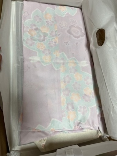 《自宅引き取り希望》振り袖　箱有【振り袖、袋帯、長襦袢、バック、フェザーショールセット】