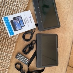 ポータブルDVDプレーヤー　ツインモニター　wonnie 車取付け可