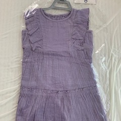 【新品】100cm GU ジーユー パープル ノースリーブティア...
