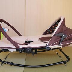 【バウンサー】ドット柄 ブラウン×ベージュの画像