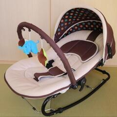 【バウンサー】ドット柄 ブラウン×ベージュ