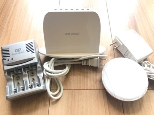 充電器セット⁉️ SoftBank 置くだけ USB 7ポート！ 単3単4 急速