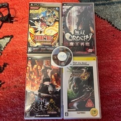 PSP 3000とカセット　ソフト5本セットの画像