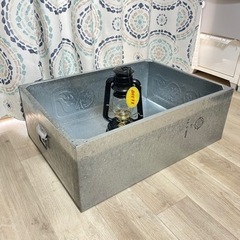 【大幅値下げ‼️】ブリキ　衣装ケース　昭和レトロ　キャンプ用品　　家具