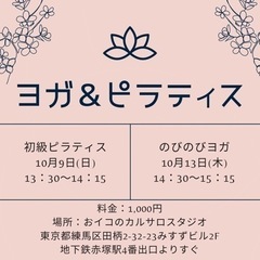 【練馬区田柄・地下鉄赤塚駅すぐ】【カルサロスタジオ】ヨガ・ピラテ...