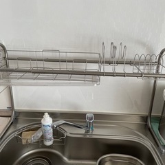 あす楽 モリ工業 水切りラック シンク上 スリム 伸縮式 水切り...