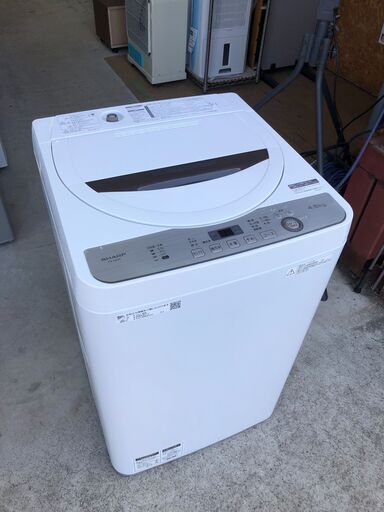 【動作保証あり】SHARP シャープ 2019年 ES-GE4C 4.5g 洗濯機 ②【管理KRS497】