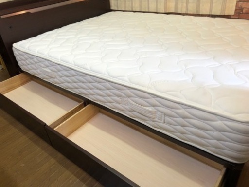 ?【送料無料】大塚家具 ダブルサイズベッド マットレスセット