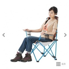 LOGOS ロゴス ROSY リクライナーチェア オレンジストライプ 73302000 キャンプ チェア タグ付　1/2の画像