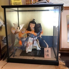 日本人形　若殿ガラスケース入りの画像