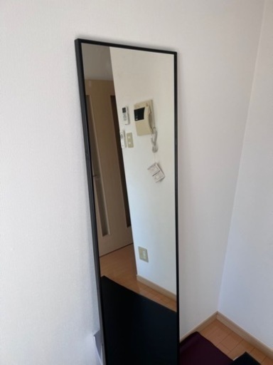 未使用　IKEA スタンドミラー黒