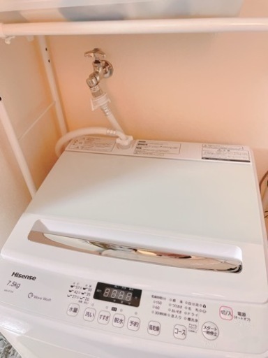 【1年未満】2021年製7.5kg 全自動洗濯機 ハイセンス