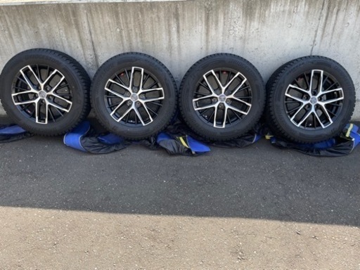 【バリ山!2021年製造】225/60R17 BRIDGESTONE BLIZZAK ＤＭーＶ３ 4本セット アルミ付 KYOHO スマック レヴィラ SMACK REVILA ホイール 17インチ 17 X 7.0J +38 5穴 114.3 PCD114.3 デリカD5 エクストレイル アルファード等