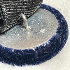 紺とワインレッド ベロアのヘアゴムの画像