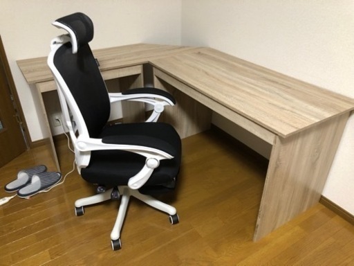 【値下げしました】L字デスク&ゲーミングチェア