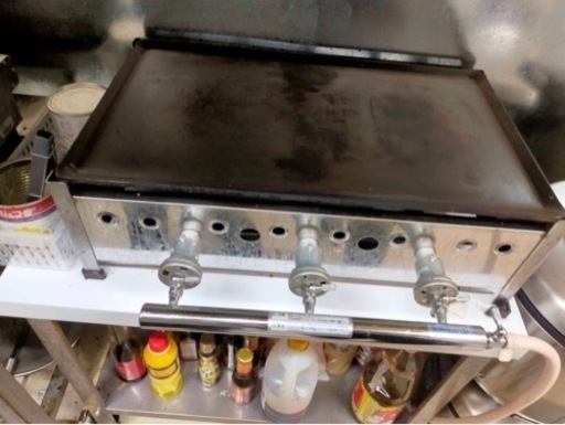 最終値下げ業務用都市ガス鉄板機 新品 業務用 ガス式 鉄板焼器 TS-60 [トユ付] (LPガス用) 横幅610x奥行 