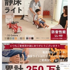 静床ライト60枚、防音シート20枚　ピアリング