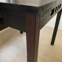 アジアン家具ダイニングテーブル天然木製1〜2人用の画像