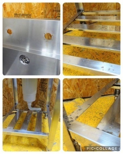 (800-015)業務用 ステンレス 1槽シンク W450D600H800BG150 一槽 流し台 厨房機器 飲食店 店舗 