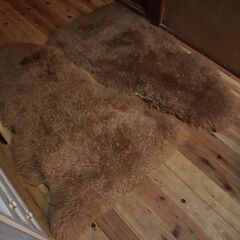 純ムートン　ラグの画像