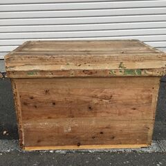 22K592 ジ7 昭和レトロ 茶箱 木箱 道具箱 収納箱 中古