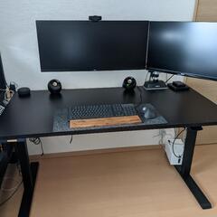 【値下げ】ガス式　昇降デスク (幅: 約152cm x 奥行き:...