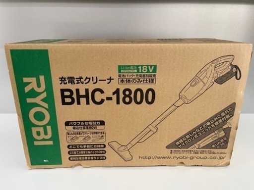 RYOBI　バッテリー付き充電式クリーナー　BHC-1800  リサイクルショップ宮崎屋住吉店22.10.3 y
