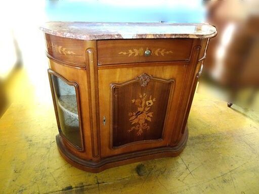 札幌発◆FP PASI 木製 キャビネット 大理石天板 イタリア製 リビングボード