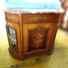 札幌発◆FP PASI 木製 キャビネット 大理石天板 イタリア...