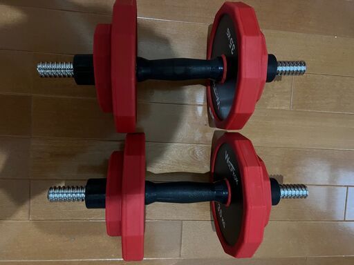 Wolfyok】ダンベル 可変式 スチール製 合計40kg 2個セット 使用