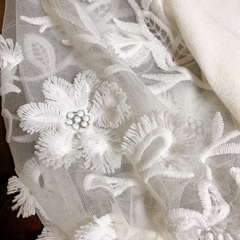 半袖ホワイト　肩下レース　綺麗　Mの画像