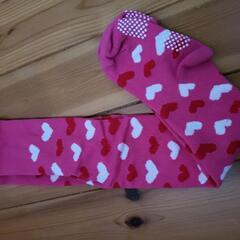 新品　HAKKA　タイツ　S　75～85cm ハート柄タイツの画像