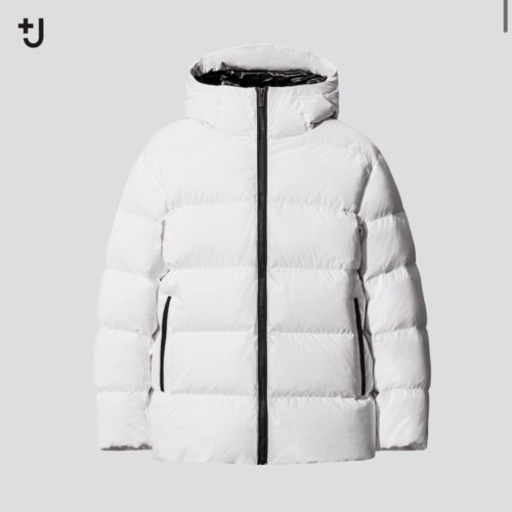+J UNIQLO JILSANDER プラスジェイ ユニクロ ジルサンダー ライトダウンボリュームパーカ ダウンジャケット ホワイト 白 S コラボ 希少 正規品 古着 カジュアル ウェア モード ドレス ビジネス アウター